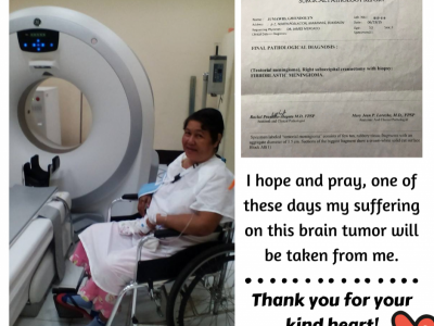 Kind support for my sister's brain tumor operation